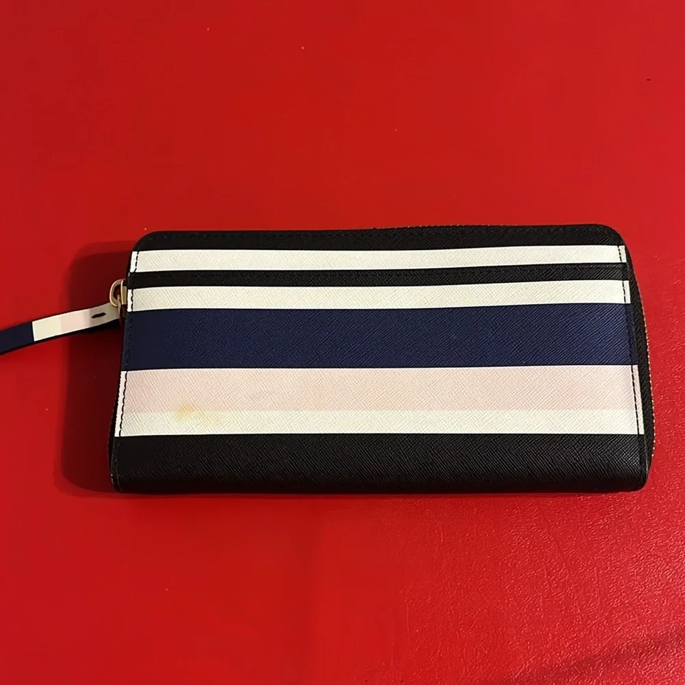 KATE SPADE LAUREL WAY WALLET Kate Spade Blue and Pink Wallet
